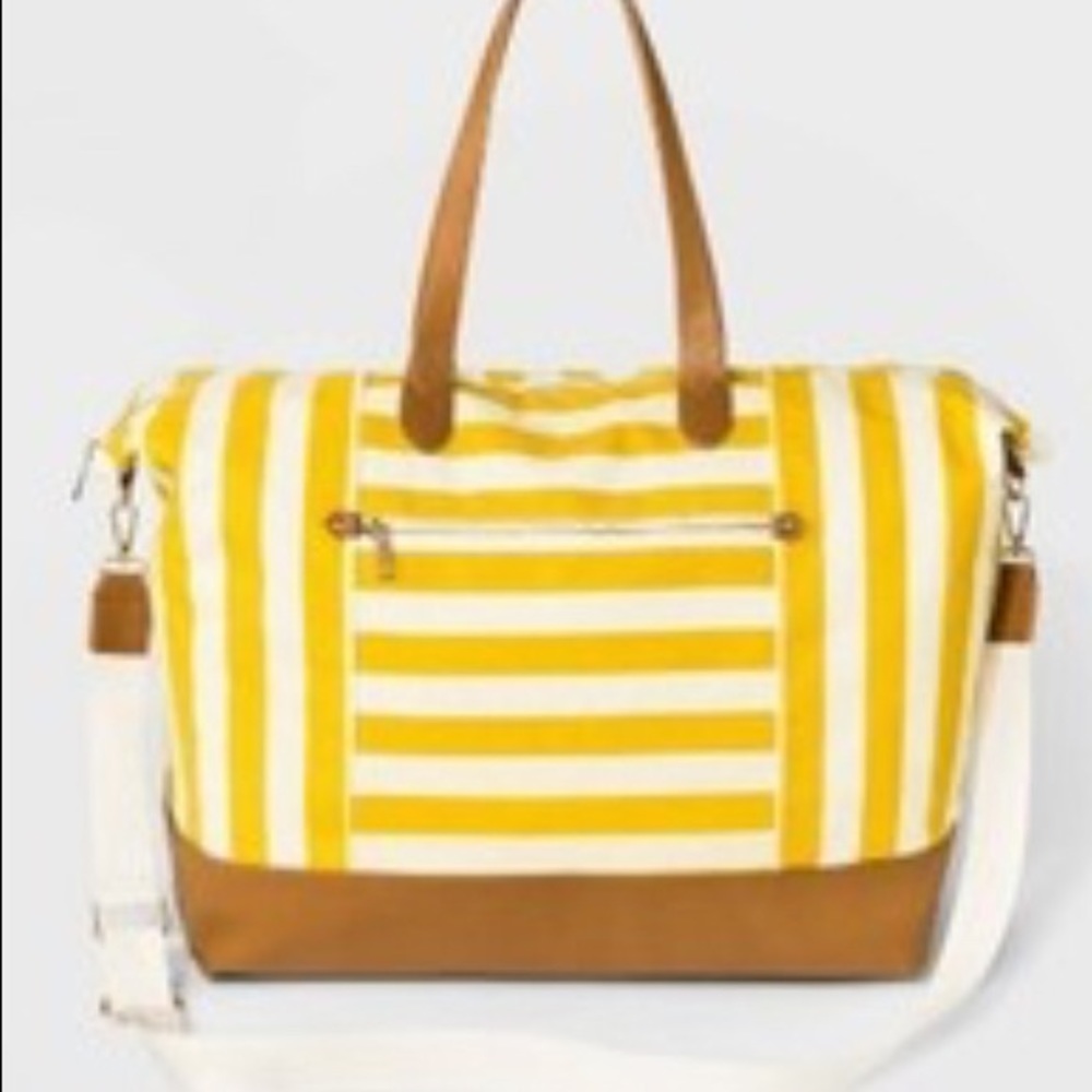 Yellow Stripes Weekenders bag